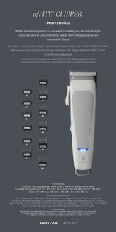 ANDIS REVITE CLIPPER GREY TAPER