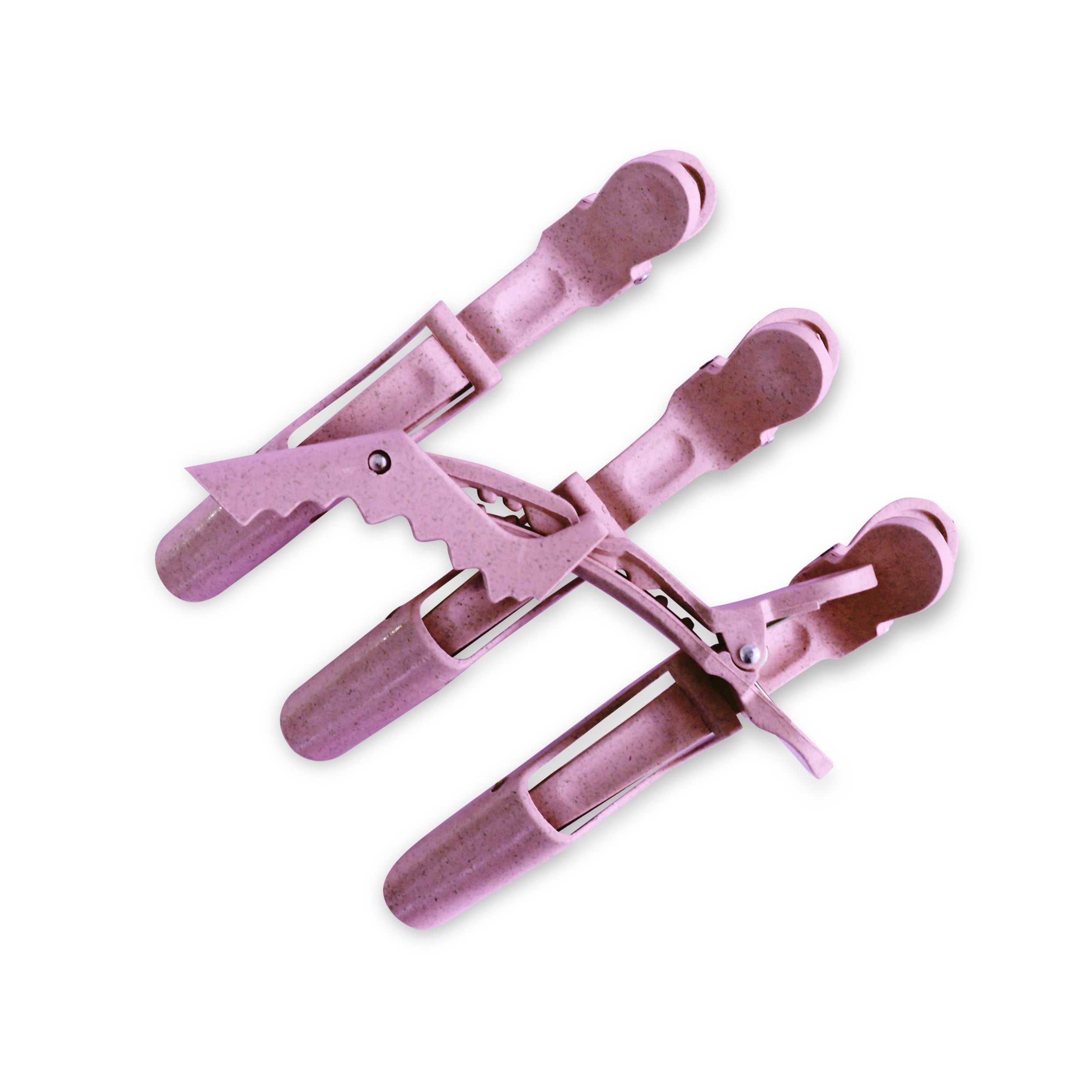 EZ ESSENTIALS WHEAT FIBRE CROCODILE CLIPS PINK - 4 PACK Hover Image