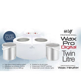 HI LIFT TWIN DIGITAL WAX PRO WAXING POT HEATER 1 LITRE & 1 LITRE