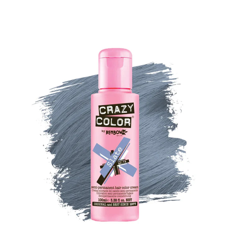 CRAZY COLOR  SEMI-PERMANENT HAIR COLOR CREAM - SLATE #74