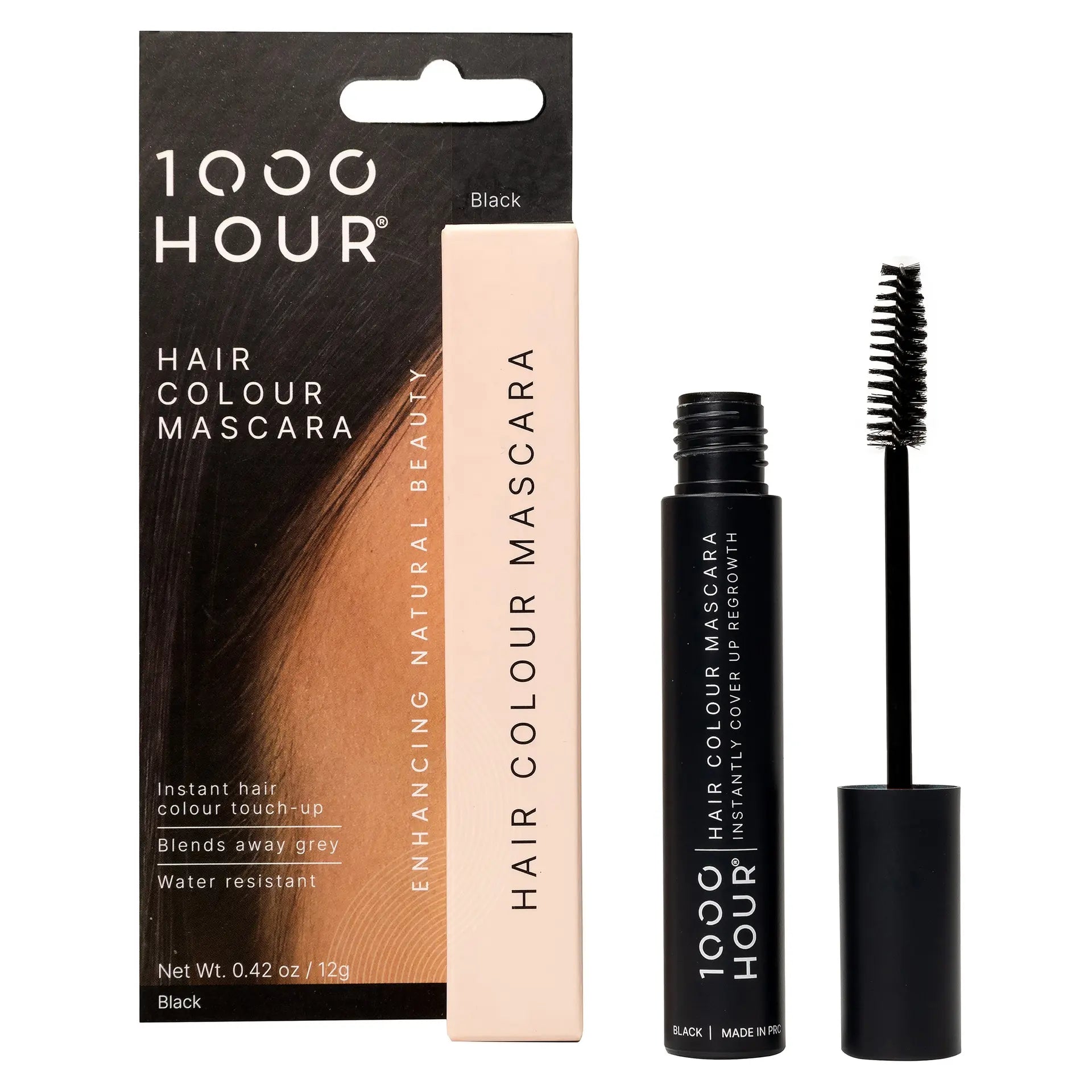 1000 HOUR HAIR COLOR MASCARA - BLACK 12GM