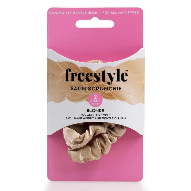 FREESTYLE SATIN SCRUNCHIE 2PC BLONDE