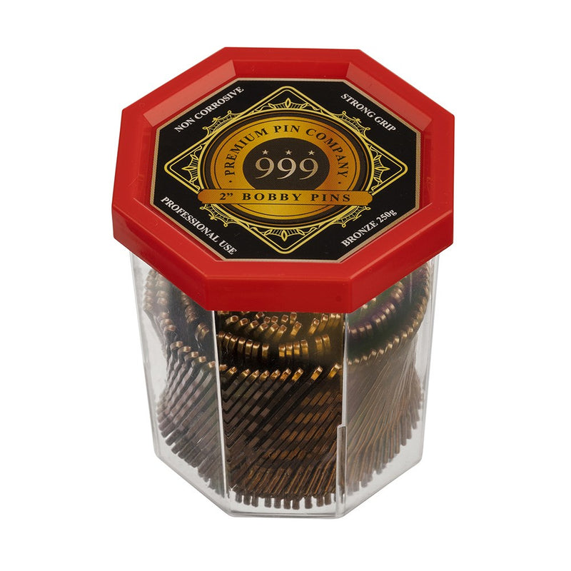 PREMIUM PIN COMPANY 999 2" BOBBY PINS BRONZE