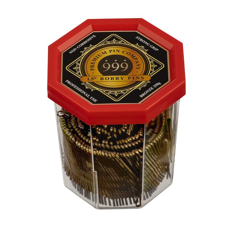 PREMIUM PIN COMPANY 999 1.5" BOBBY PINS BRONZE