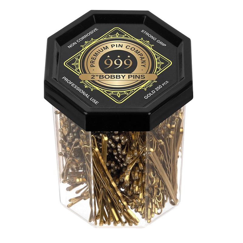 PREMIUM PIN COMPANY 999 2" BOBBY PINS GOLD