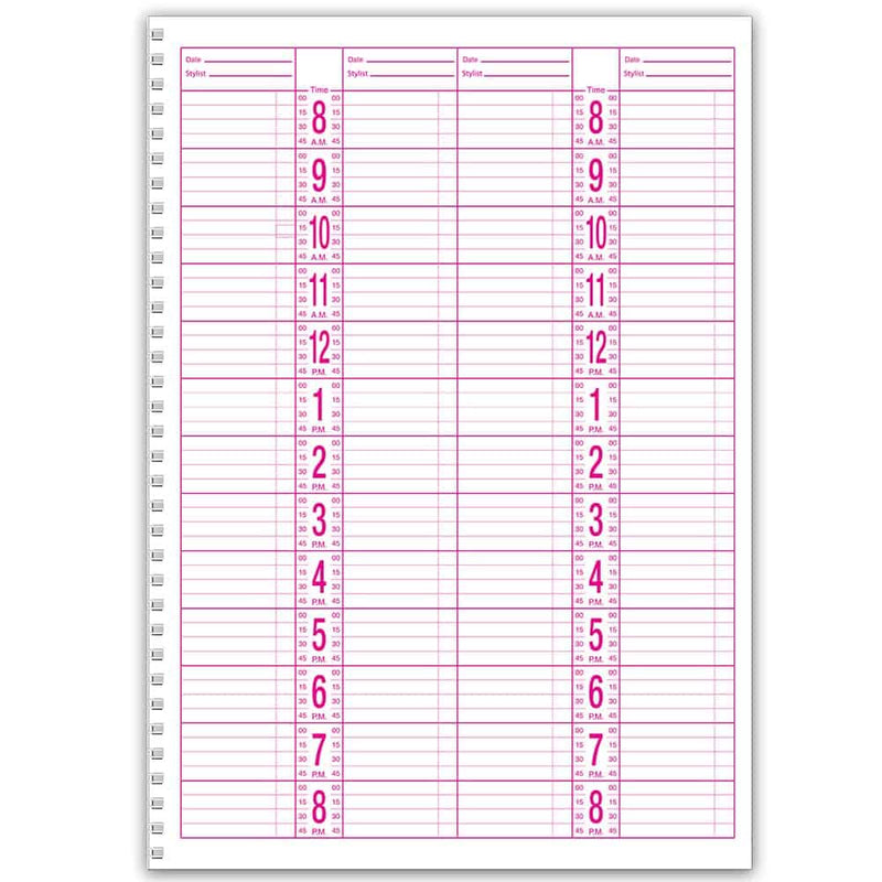 BLACK2BLONDE 4 COLUMN APPOINTMENT BOOK