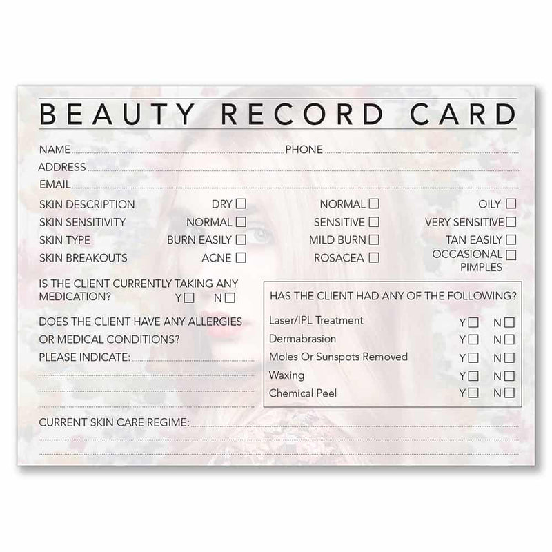 BEAUTY RECORD CARDS 100PK