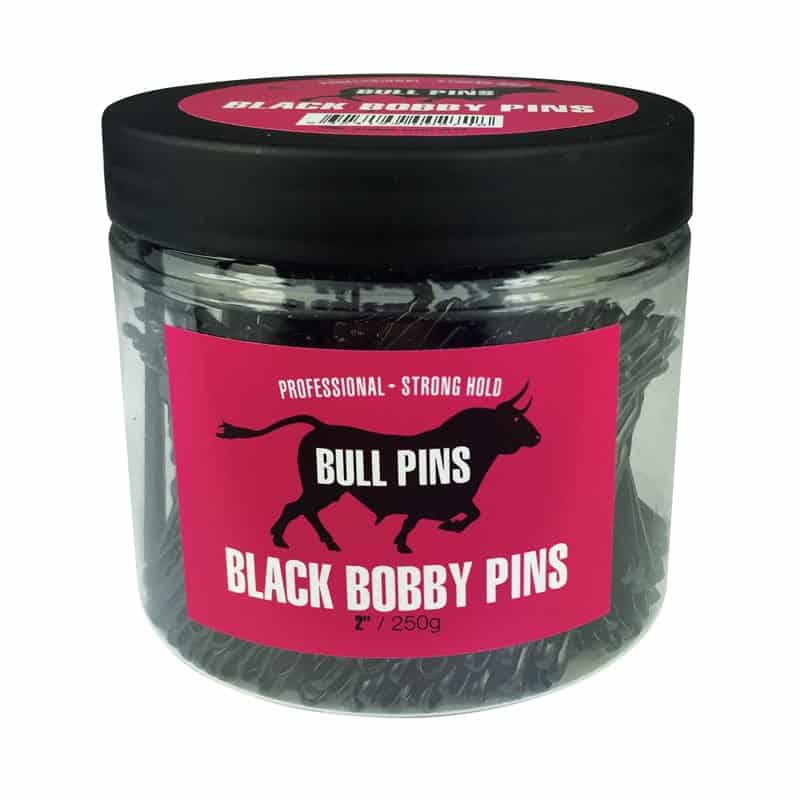 BULL PINS BLACK BOBBY PINS 2" 250G