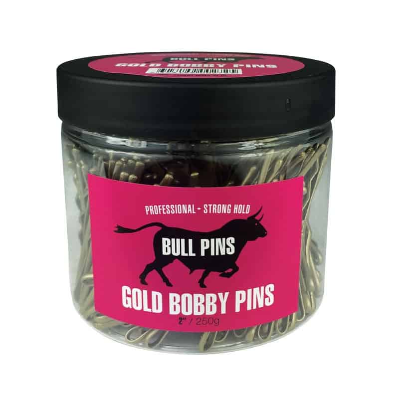 BULL PINS GOLD BOBBY PINS 2" 250G