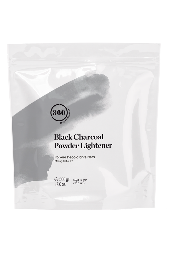 360 HAIR PROFESSIONAL BLACK CHARCOAL POWDER LIGHTENER 500G