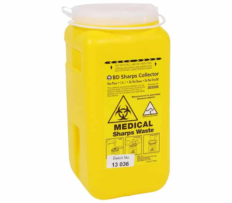 SHARPS DISPOSAL UNIT 1.4LTR