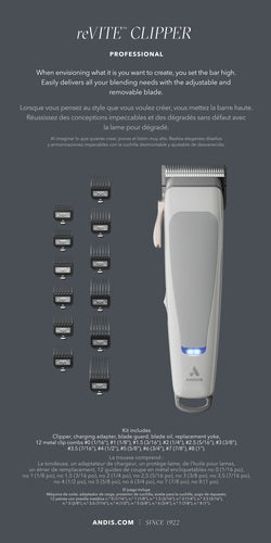 ANDIS REVITE CLIPPER GREY TAPER