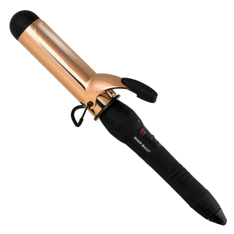 SILVER BULLET FASTLANE TITANIUM ROSE GOLD CERAMIC CURLING IRON 38MM