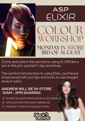 A.S.P ELIXIR COLOUR WORKSHOP - MONDAY 3RD AUGUST 2026