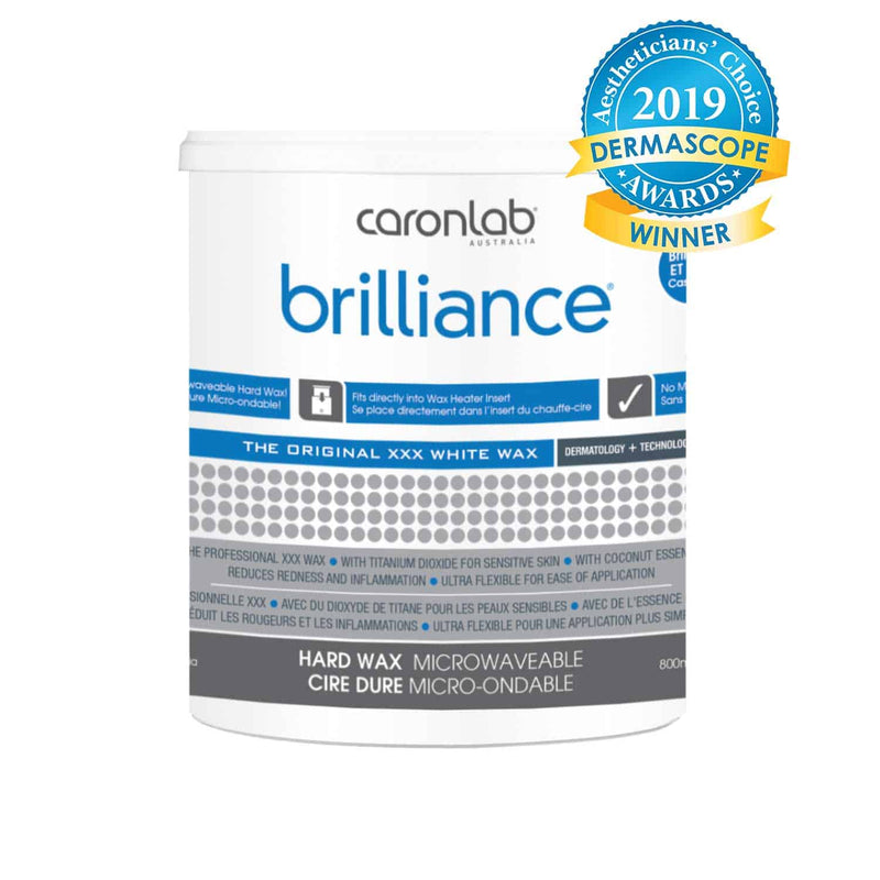 CARON BRILLIANCE XXX WHITE HARD WAX 800GMS - MICROWAVEABLE