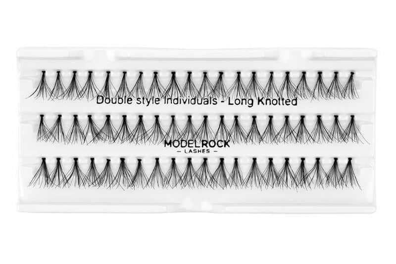 MODELROCK SIGNATURE STYLES INDIVIDUAL DOUBLE STYLE PREMIUM LASHES  #LONG KNOTTED