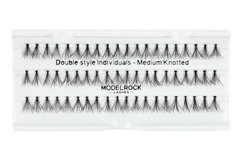 MODELROCK SIGNATURE STYLES INDIVIDUAL DOUBLE STYLE PREMIUM LASHES  # MEDIUM KNOTTED