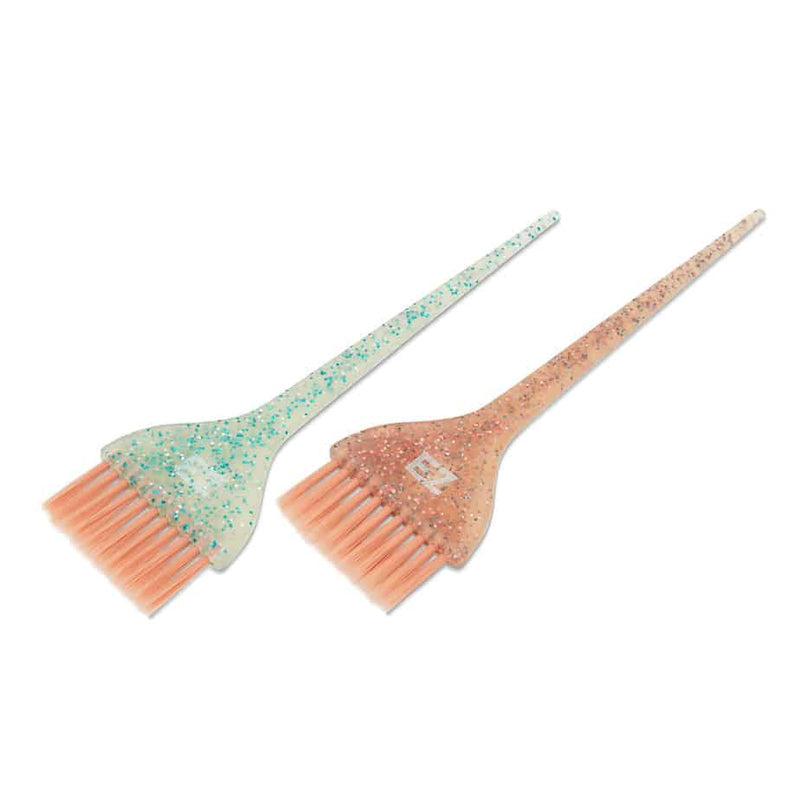 EZ ESSENTIALS FEATHER BRISTLE GLITTER TINT BRUSH 2PK