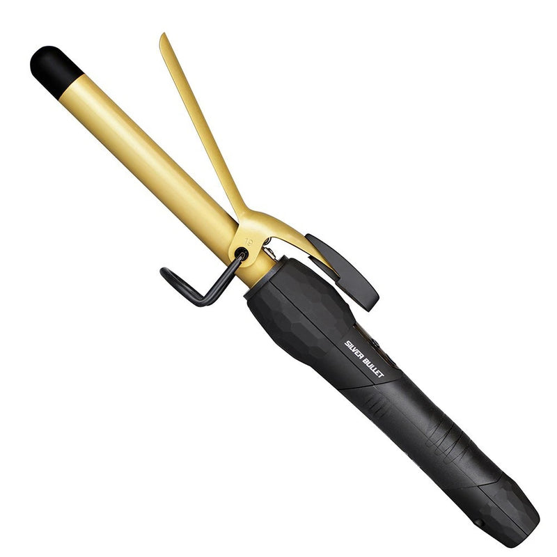 SILVER BULLET FASTLANE CERAMIC CURLING IRON GOLD - 19MM