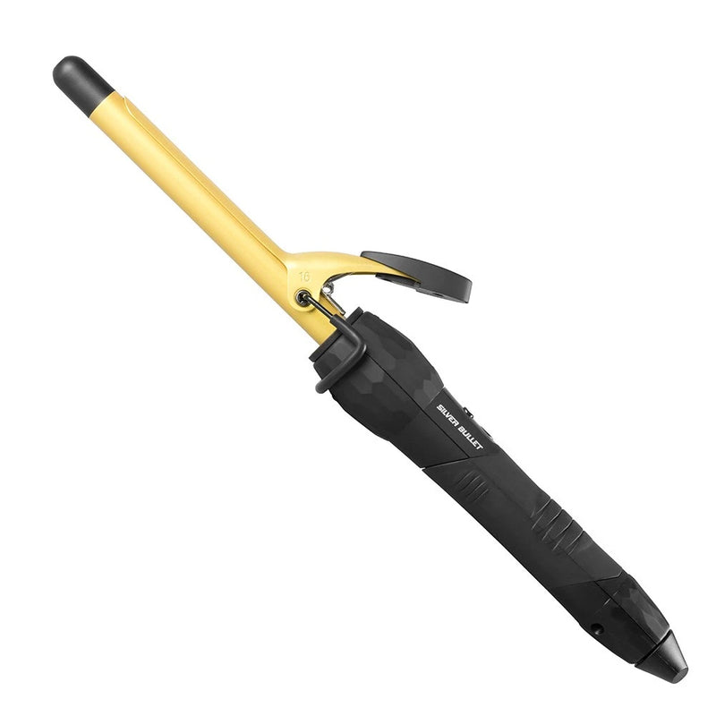 SILVER BULLET FASTLANE CERAMIC CURLING IRON GOLD -16MM