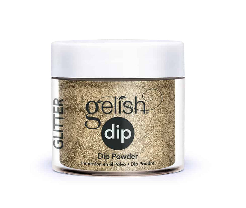 GELISH DIP DIPPING POWDER - GLITTER &amp; GOLD 23GMS