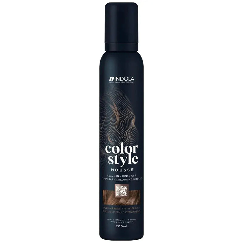 INDOLA COLOR STYLE MOUSSE - MEDIUM BROWN 200ML