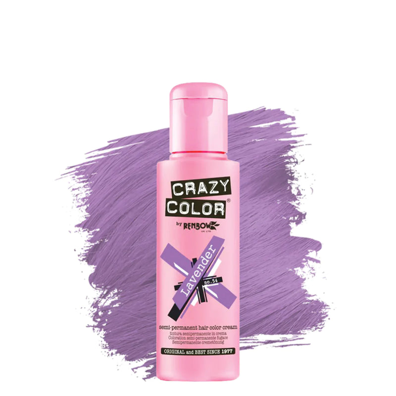 CRAZY COLOR  SEMI-PERMANENT HAIR COLOR CREAM -  LAVENDER #54
