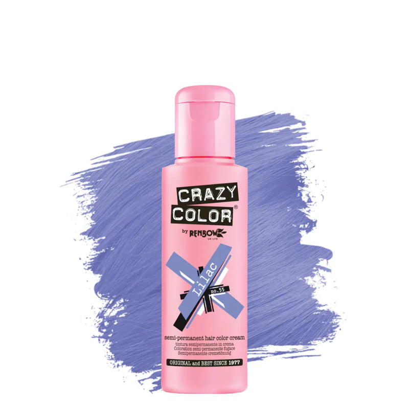 CRAZY COLOR  SEMI-PERMANENT HAIR COLOR CREAM -  LILAC #55