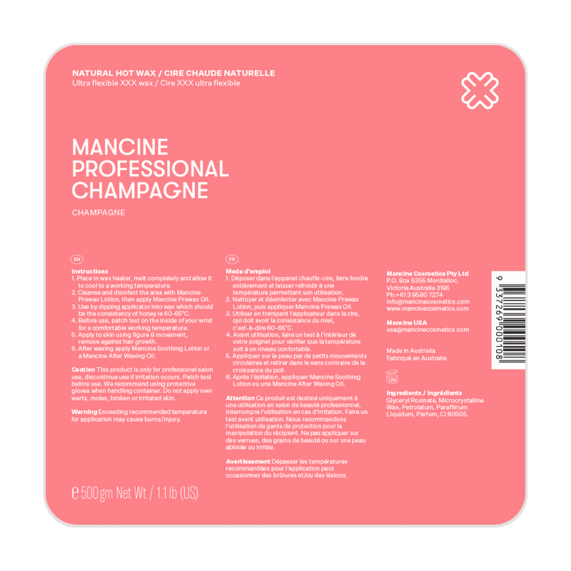 MANCINE CHAMPAGNE HOT WAX 500GM