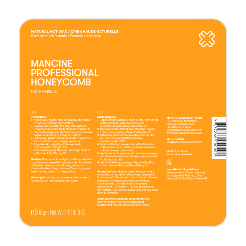 MANCINE HONEYCOMB HOT WAX 500GM
