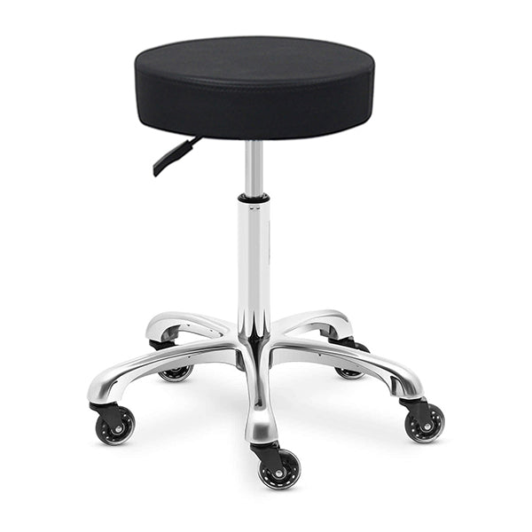 EZ ESSENTIALS ROUND BLACK HAIRDRESSING CUTTING STOOL