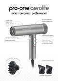 PRO-ONE AEROLITE HAIRDRYER - TITANIUM