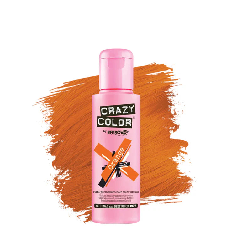 CRAZY COLOR  SEMI-PERMANENT HAIR COLOR CREAM -  ORANGE #60