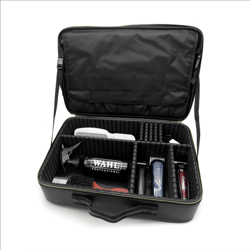 WAHL WHITE PROFESSIONAL CASE WITH BLACK LOGO