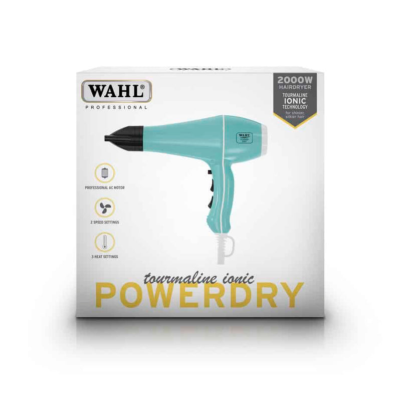 WAHL POWER DRY 2000W HAIRDRYER - AQUA
