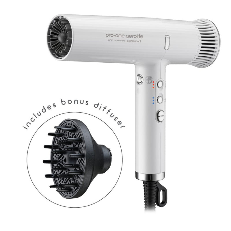 PRO-ONE AEROLITE HAIRDRYER - PEARL WHITE