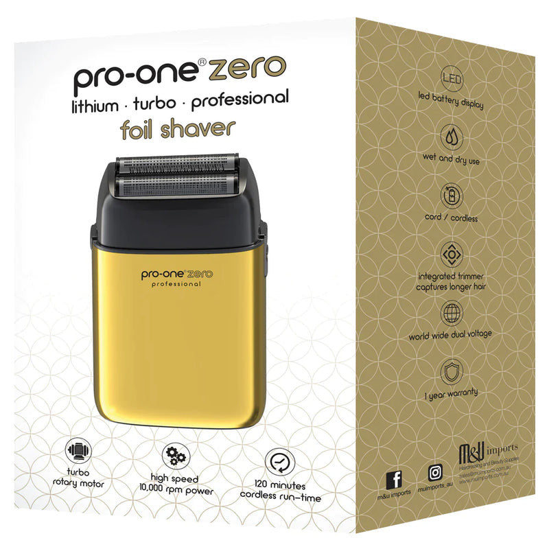PRO-ONE ZERO LITHIUM FOIL SHAVER GOLD