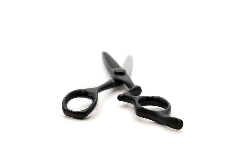 GLOBAL SCISSORS RAVEN MATTE BLACK BUNDLE - 6 OR 7 INCH SCISSOR AND 6 INCH THINNER