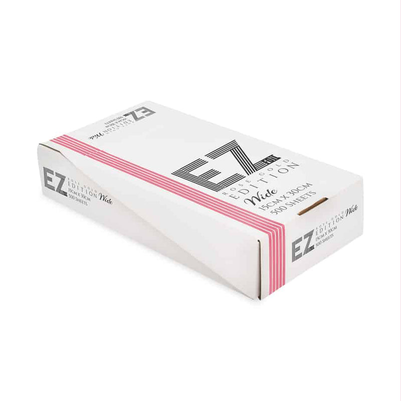 EZ FOIL WIDE ROSE GOLD PRE CUT 500 SHEETS - FACTORY SECONDS