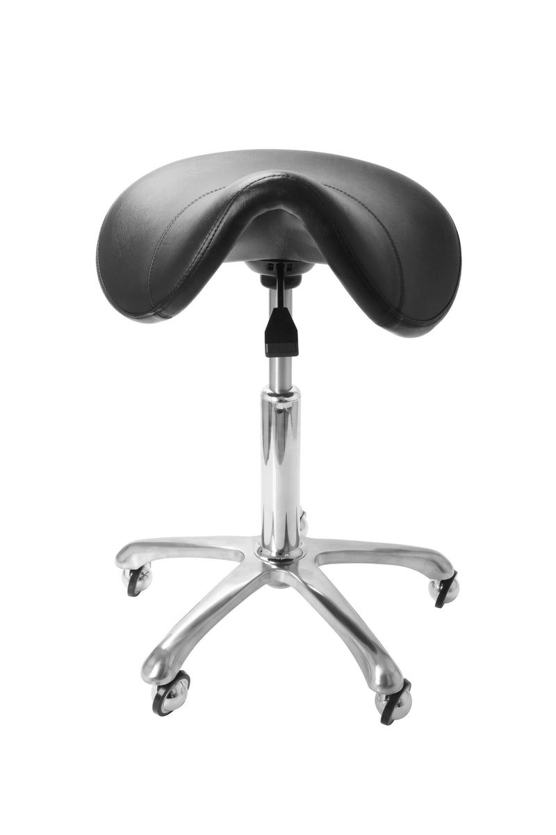 EZ ESSENTIALS ROUND BLACK SADDLE STOOL