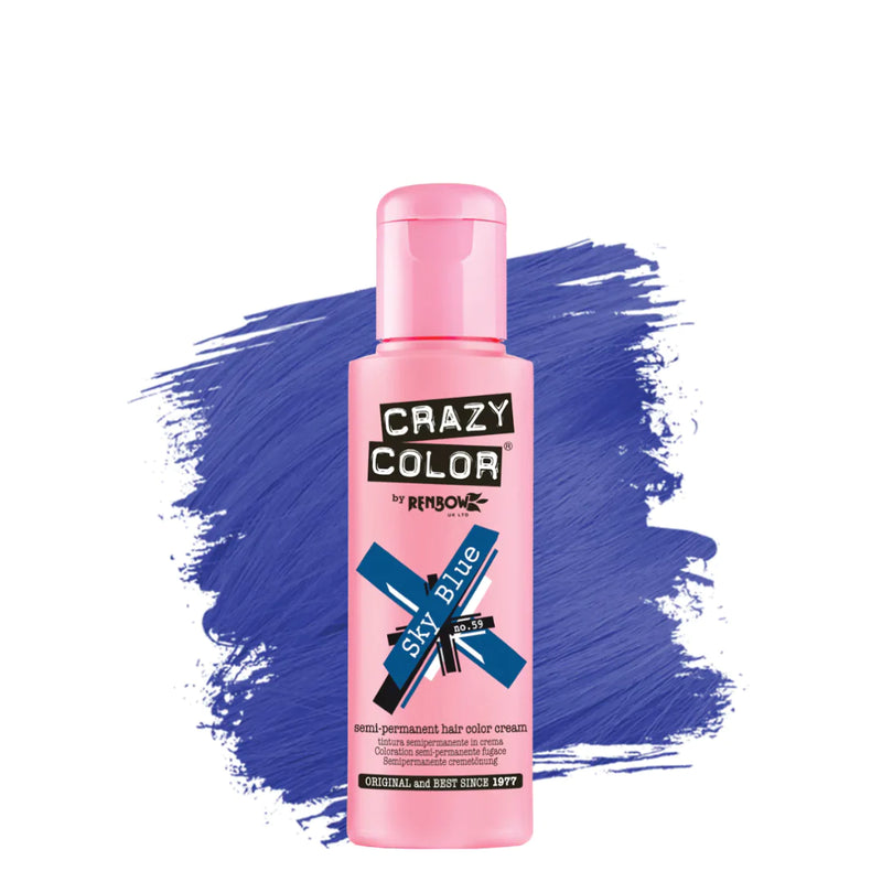 CRAZY COLOR  SEMI-PERMANENT HAIR COLOR CREAM -  SKY BLUE #59