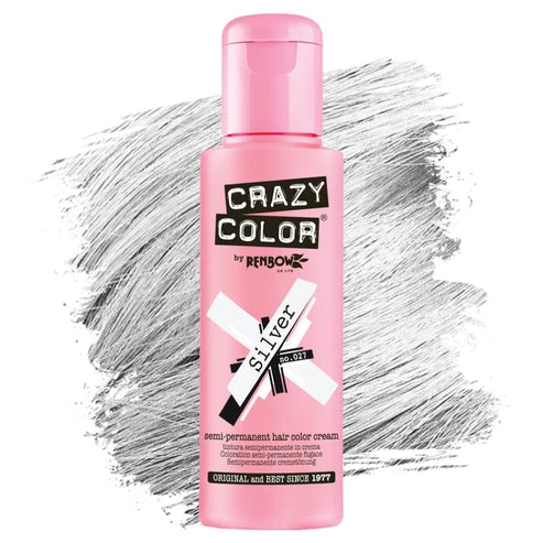 CRAZY COLOR SEMI-PERMANENT HAIR COLOR CREAM - SILVER #027