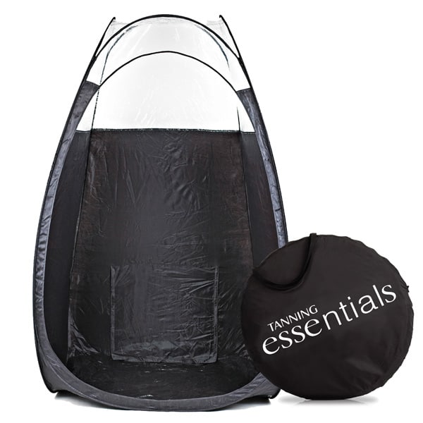 TANNING ESSENTIALS POP UP TANNING TENT - BLACK 1/3 CLEAR