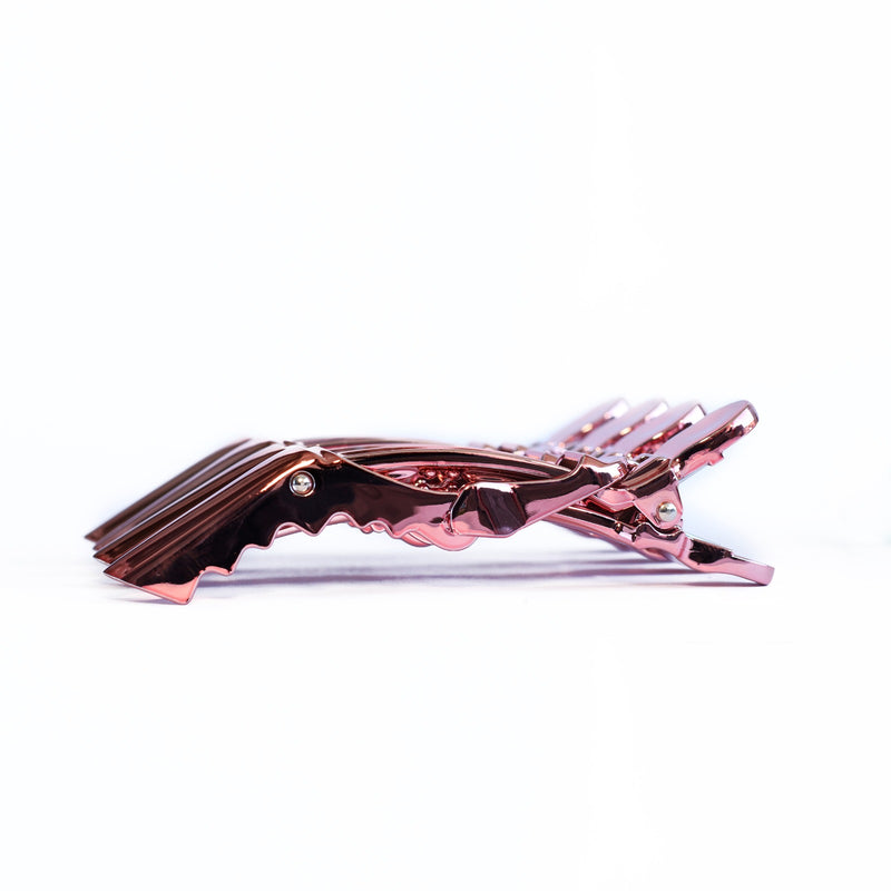 B2B ROSE GOLD CROCODILE CLIPS - 4 PACK