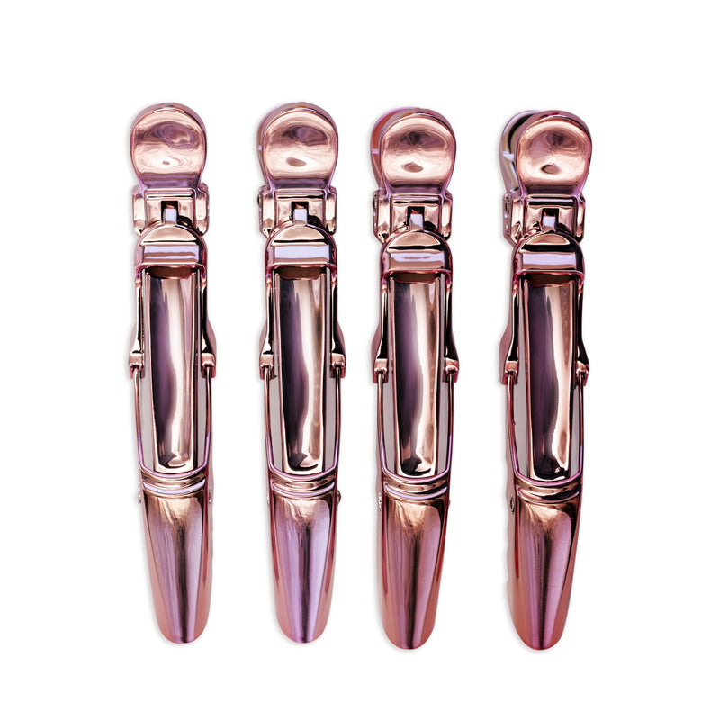 B2B ROSE GOLD CROCODILE CLIPS - 4 PACK