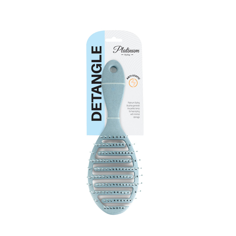 PLATINUM STYLING WHEAT FIBRE BRUSH - BLUE