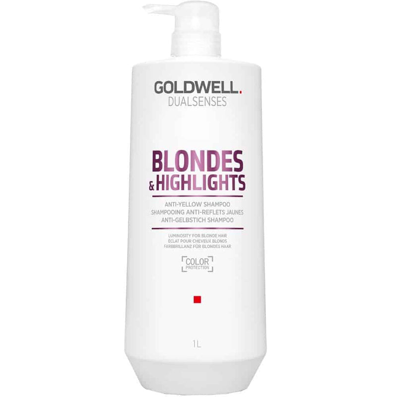 GOLDWELL DUALSENSES BLONDES &amp; HIGHLIGHTS ANTI-YELLLOW SHAMPOO 1 LITRE