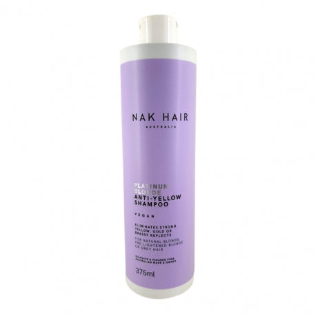 NAK PLATINUM BLONDE ANTI YELLOW SHAMPOO 375ML