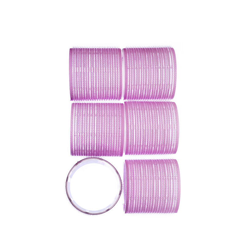 EZ ESSENTIALS VELCRO ROLLERS 64MM LILAC - 6 PACK