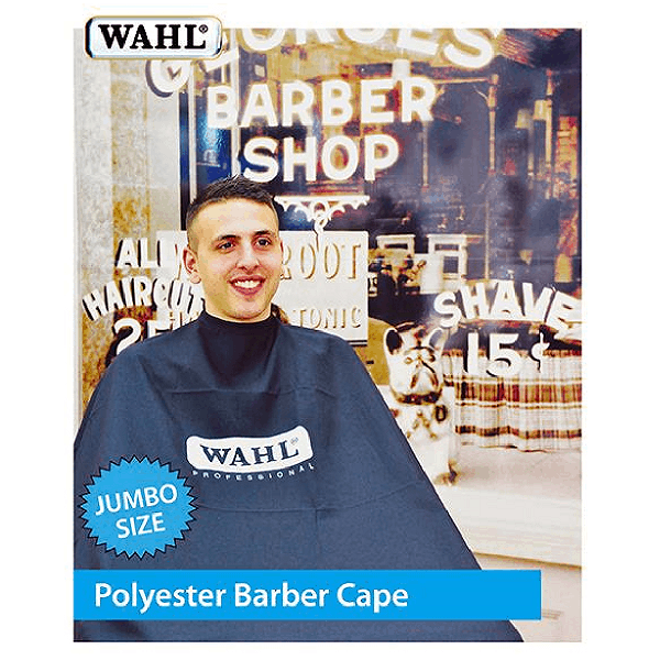 WAHL POLYESTER HAIRCUTTING CAPE BLACK JUMBO SIZE 3012